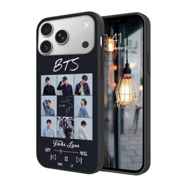 Imagem de WWDIYHOUSE Capa compatível com iPhone 17 Pro Max, design exclusivo e fixe, capa macia de TPU à prova de choque para homens/mulheres/meninas/meninos (Fashion-BTS-11)