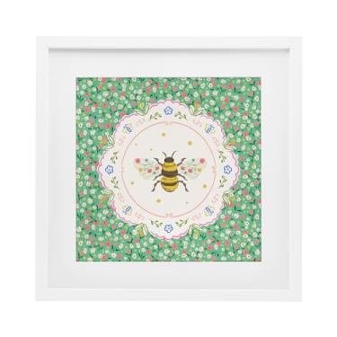 Imagem de Stupell Industries Impressão emoldurada Spring Bee Delicate Florals Birch Under Glass, design por Angela Steahling, 40,6 x 40,6 cm