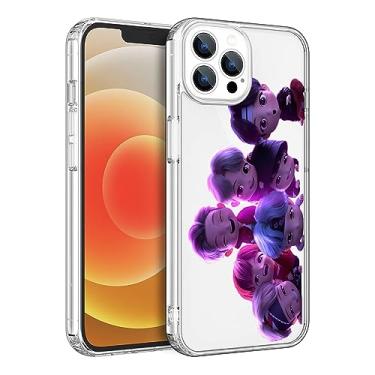 Imagem de WWDIYHOUSE Capa compatível com iPhone 15 Pro Max, capa transparente de TPU macio à prova de choque para homens/mulheres/meninas/meninos (Fashion-BTS-3)