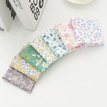 Imagem de 7 pacotes de tecido de algodão de 25 cm x 25 cm para acolchoamento, diferentes padrões estampados design patchwork acolchoado pacotes de tecido para artesanato de costura DIY