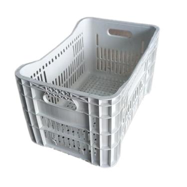 Imagem de Caixa Organizadora Multiuso Agricola Vazada Feira Plastica 49L(BRANCO LEITOSO)