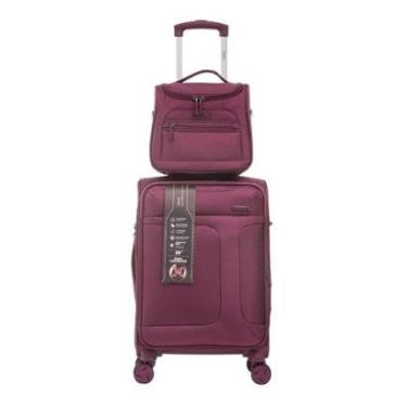Imagem de Kit Conjunto Combo Viagem Mala Média Super Leve + Frasqueira-Unissex