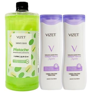 Imagem de Kit Sabonete Íntimo Jasmim + Sabonete Líquido Vizet