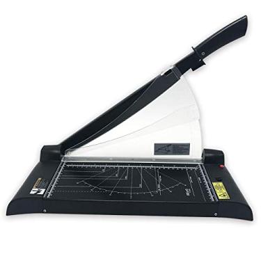 Imagem de 3FLQOOPP Cortador de papel A3/A4 Guilhotina com trava de lâmina de segurança, capacidade para 10 folhas, cortador de papel guilhotina de grau comercial para escritório, casa, escola (A4)