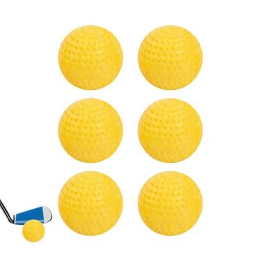 Imagem de Bola de golfe amarela, bolas de treino de 4 cm, bola de golfe portátil de espuma de poliuretano, bolas de poliuretano brilhantes, multifuncionais, salto alto, macias para homens e mulheres praticando