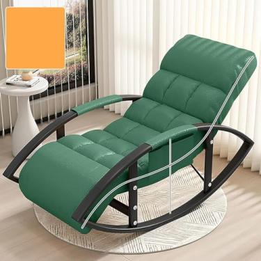 Imagem de FENOKD Conjunto de cadeira de balanço e apoio para os pés, cadeira reclinável grande para sala de estar ao ar livre com encosto ajustável em altura e apoio para os pés para sala de estar (pernas
