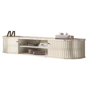 Imagem de Rack Bancada Para 75 Pol Suspenso 183cm Arvin Z10 Calacata/off White - Mpozenato