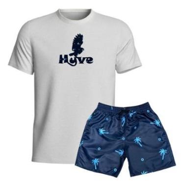 Imagem de Kit Camiseta Algodão Premium e Short Tactel Com Bolsos Top-Masculino