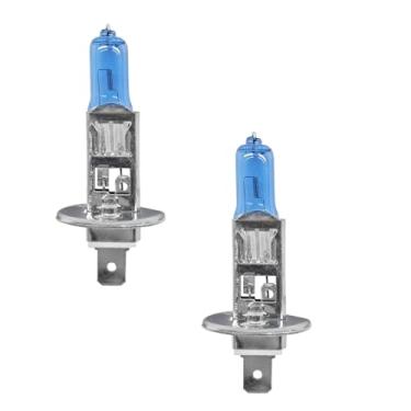Imagem de 2 peças H1 lâmpadas de halogêneo automotivas, lâmpadas de xenônio automotivas de farol alto e baixo branco brilhante de 12 V 35 W, acessórios de substituição para a maioria dos carros, SUV (H1)