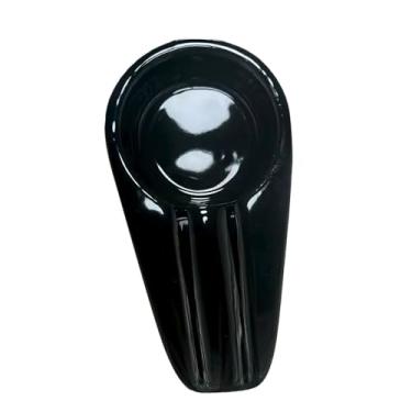 Imagem de Cinzeiro de charuto preto fosco - design sólido minimalista sem acabamento dourado