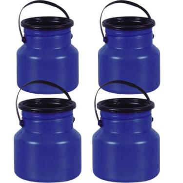 Imagem de 4 Vasilhame Leiteira Galão 3 Litros Leite Bombona Injesul