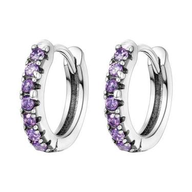 Imagem de Brinco de argola de prata 925 para mulheres pendientes lua sol brincos