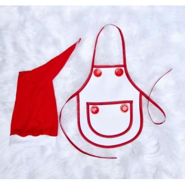 Imagem de Newborn Fantasia Natal Roupa Mini Chef Cozinha Cozinheiro Master Chef 