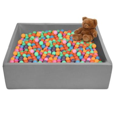 Imagem de Piscina de Pelotas TRENDBOX 120x120x35 cm de Espuma Gris Oscuro