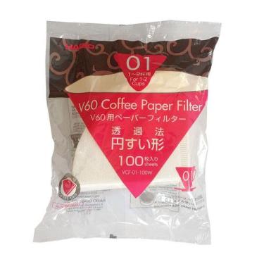 Imagem de Filtro Branco para Coador Hario V60 - 100un - Tamanho 01