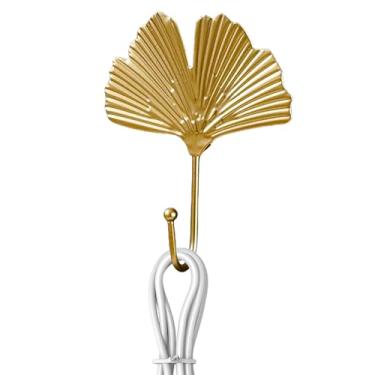Imagem de Gancho de toalha de folha, cabide de folha - Porta-chaves em forma de Ganchos decorativos para casacos - Ganchos de de ouro de ferro de metal para decoração de casa para chave, toalha, cha