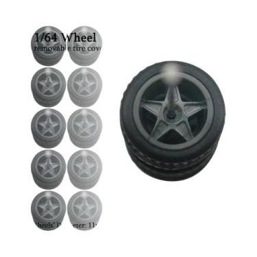 Imagem de Carros De Brinquedo Em Escala 1/64 Com Pneus De Borracha Destacáveis, 