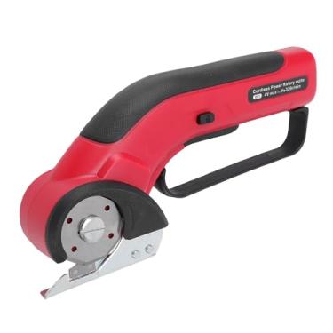 Imagem de Asixxsix Tesoura Elétrica Sem Fio, Cortador de Tecido Recarregável Com de Afiação Automática e Luz LED, Tesoura Profissional para Artesanato Em Papelão, Couro e Carpete Plástico