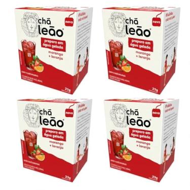 Imagem de Combo Chá Leão Água Gelada Morango e Laranja - 4 Caixas 40 Sachês