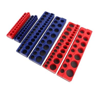 Imagem de aqxreight Conjunto de Soquete Magnético de 6 Peças, Tamanhos Múltiplos Magnéticos Fortes, Economia de Espaço para Unidade de 4 pol. 3/8 Pol./2 ., Conjunto de Soquete Mag, Suporte de,