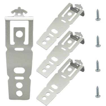Imagem de LifCratms Pacote com 4 WD01X27759 Suporte de montagem para lava-louças com parafusos, suporte de aço inoxidável para peças de reposição de lava-louças