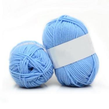 Imagem de Fio de caxemira para crochê e tricô, fio de algodão respirável, ideal para panos de prato, roupas, pegadores de panela, suéteres, 1 bola