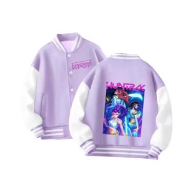 Imagem de Jaqueta De Beisebol KPop Demon Hunters Huntrix Para Meninos E Meninas,