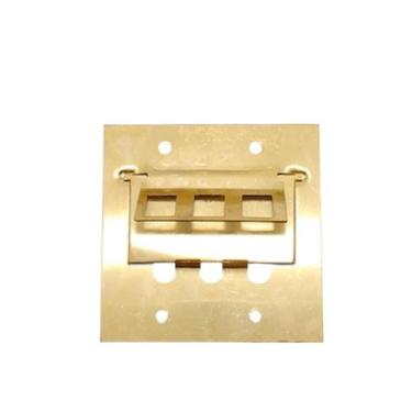 Imagem de Placa Piso 4x4 Latão 3x Rj45 Unha - Stamplac