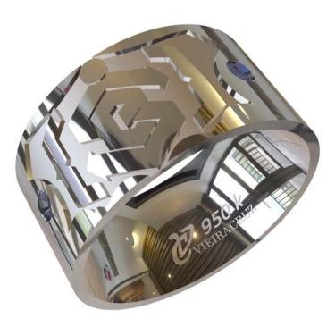 Imagem de Anel De Formatura De Engenharia De Software Em Prata 950K - Vieira Cru