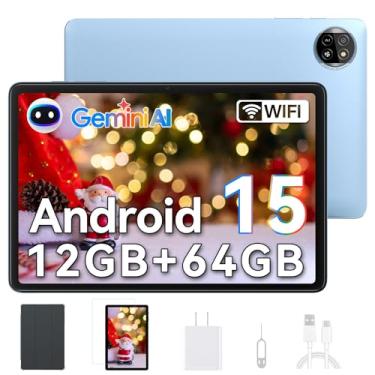 Imagem de Blackview Tablet 10 polegadas Android 15,2025 AI Tablet, 4GB RAM 64GB ROM 1TB expansível, Quad-Core, Widevine L1, 1280x800 IPS Touchscreen, 5G WiFi, BT 5.0, câmera dupla, 6600mAh (azul)