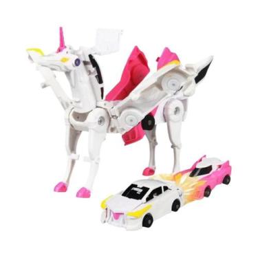 Imagem de Brinquedo De Carro Unicornio Transformável Para Crianças, Figura De Pé