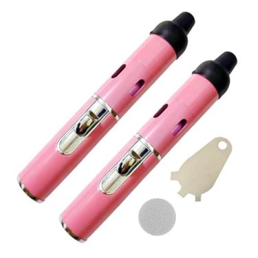 Imagem de Isqueiros infláveis recarregáveis, acendedor de tocha de chama a jato fama culinária, rosa claro (2 peças)