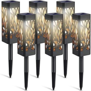 Imagem de Kit 6 Luminárias Solares,Arandela Solar Led Para Jardim E Quintal, Iluminação Eficiente E Sustentável | Luminaria Externa | Lampada Led