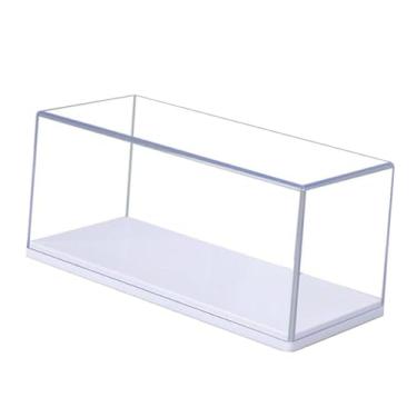 Imagem de oshhni Vitrine de acrílico transparente para exibição de miniaturas de carros, caixa de proteção multiuso para colecionadores e objetos de coleção, Escala 1:87