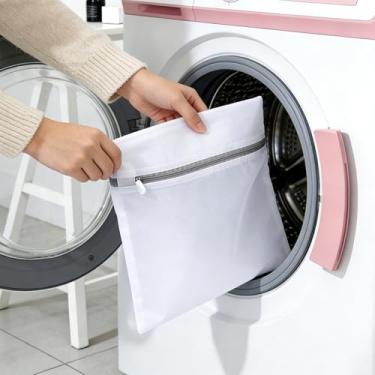 Imagem de 5 sacos de lingerie para lavar roupas delicadas, sacos de roupa de malha para delicados sacos de lavanderia para delicados (24 x 39 cm)
