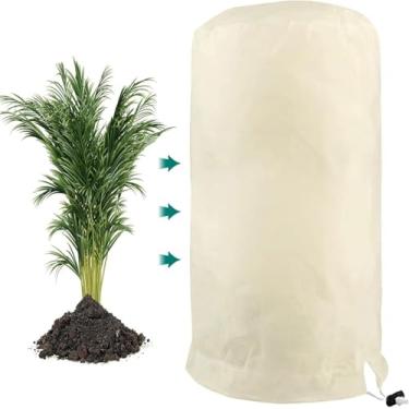 Imagem de 1 pacote de capas de proteção contra congelamento para o inverno, cobertores de gelo com zíper e cordão para árvores e arbustos ao ar livre, reutilizável respirável P (Tamanho: 300 x 300 cm), cor
