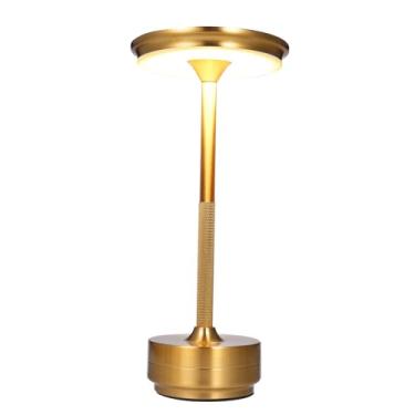 Imagem de Lâmpada de Mesa Metal Minimalista Moderna Controle LED Escritório Sem Fio Recarregável com Dimmer Ilimitado 3 Cores Luz IP54 para Restaurante Cafeteri