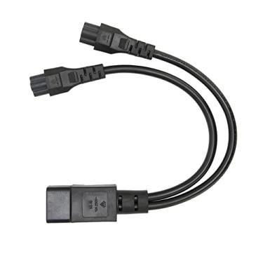 Imagem de Estink Cabo Divisor de Energia Iec, Macho C14 para Adaptador Duplo C5 Fêmea 32cm 10a 250v Com Pvc Retardador de Chama para Impressora de Monitor de Adaptador de Laptop