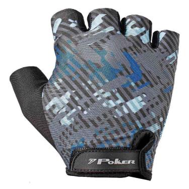 Imagem de Luva Bike Antishock Gel Energy Preto e Azul - Masculina-Masculino