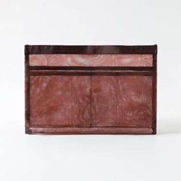 Imagem de Bolsa organizadora de grande capacidade – bolsa interna com vários compartimentos com seções de malha, inserção portátil de armazenamento de cosméticos (rosa)