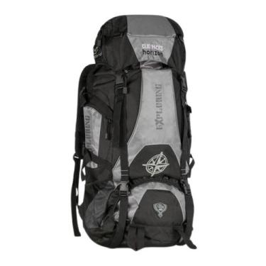 Imagem de Mochila Reforçada Camping Trilha Caminhada 70 Lts - Semax, Cinza