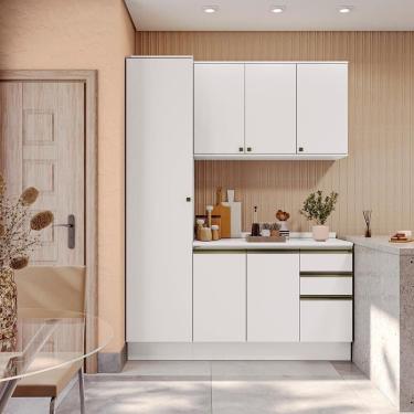 Imagem de Armário De Cozinha Compacta 100% Mdf 170cm Branco Celeste Kappesberg