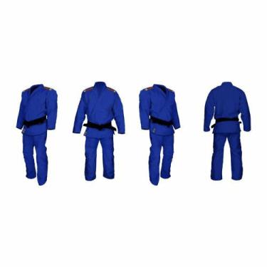 Imagem de Kimono Judô Trançado Especial Adulto Marca Aranha, A0, Azul