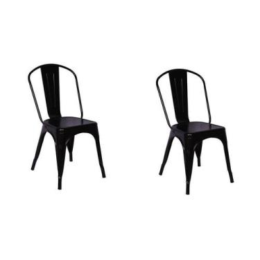 Imagem de Kit 2 Cadeiras Tolix Iron - Design - Preta - Império Brazil