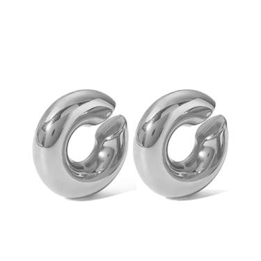 Imagem de Brincos de orelha de pérola não perfurantes para mulheres, brincos de borla, brincos de corrente de cartilagem, brincos falsos, joias para presente, Adjustable, Metal, Sem pedra preciosa