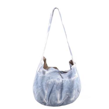 Imagem de CUOFYUNL Pet Sling Carrier Lona Segura Respirável Pequena Bolsa de Transporte de Ombro para Animais de Estimação com Bolso Extra para Filhote de Cachorro Gato Azul