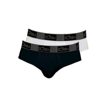 Imagem de Kit com 2 Cuecas Slip Zorba 716 Colorido, Branco, G