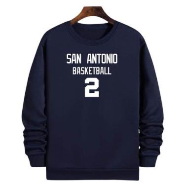 Imagem de Blusa Moletom Gola Basquete San Antonio Basketball número 2 - Loja Cli