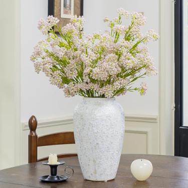 Imagem de Green Moon 6 peças de flores artificiais realistas para respiração de bebê, hastes a granel para vaso – 62 cm, flores de gipsófila rosa, ramos falsos para mesa de buquê, centros de mesa, cozinha, sala