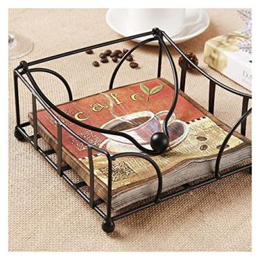 Imagem de Suporte de caixa de lenços suporte de guardanapo suporte de papel de seda de metal capa de papel de folha capa de papel de guardanapo de hotel prateleira de papel toalha capa de caixa de lenços